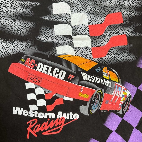 NASCAR Darrell Waltrip 1995 Vintage AOP Purple Racing T Shirt - Picture 4 of 6